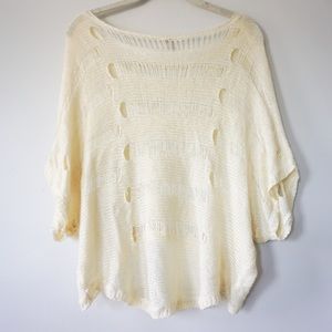 Cream Knit Top/Cover up